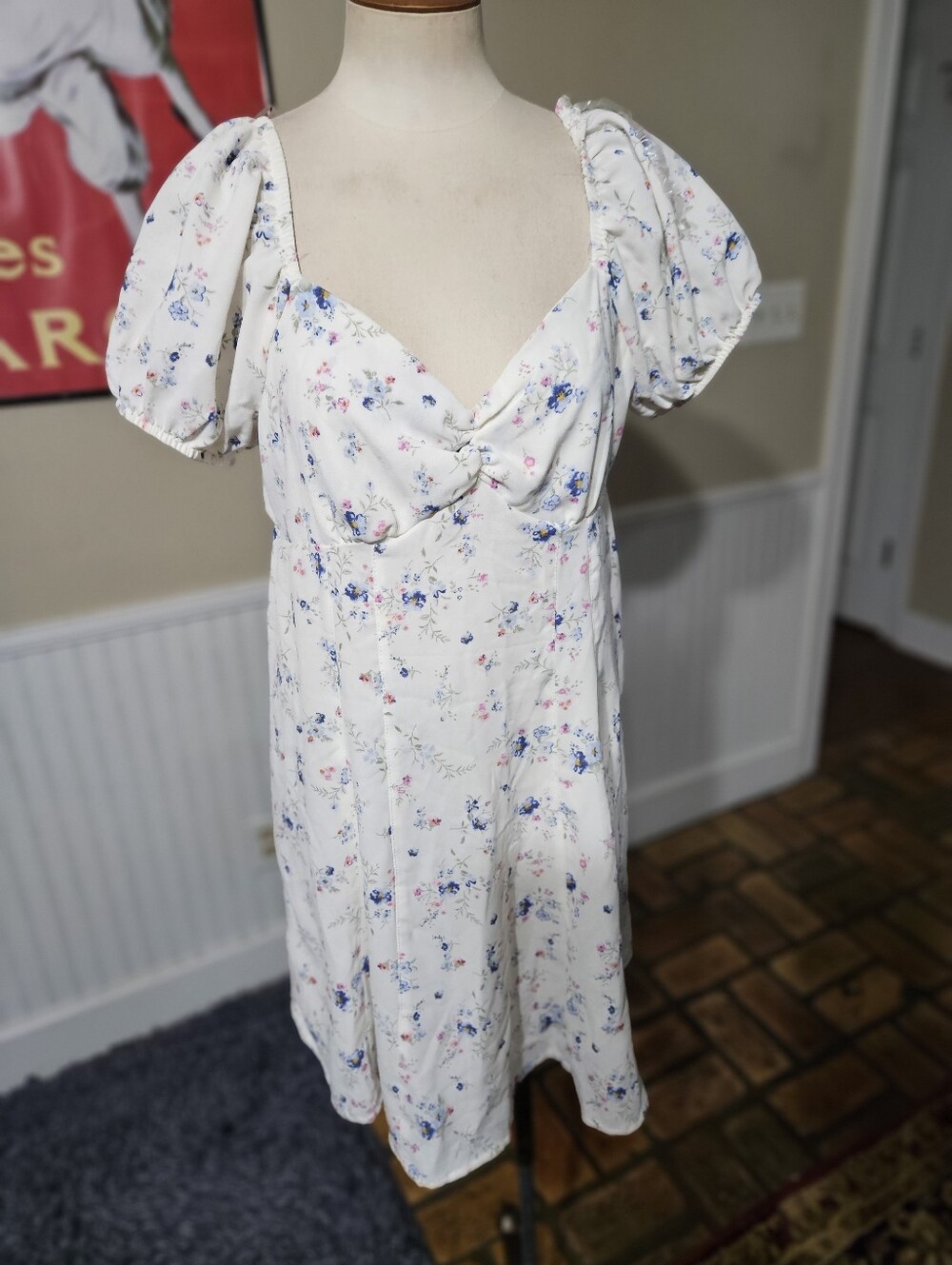 No Boundaries White Floral Dress Large